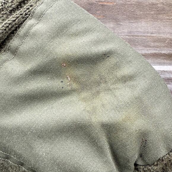 Vintage Commando by Jack Young Military green wool sweater Size 46 Large - Picture 4 of 12
